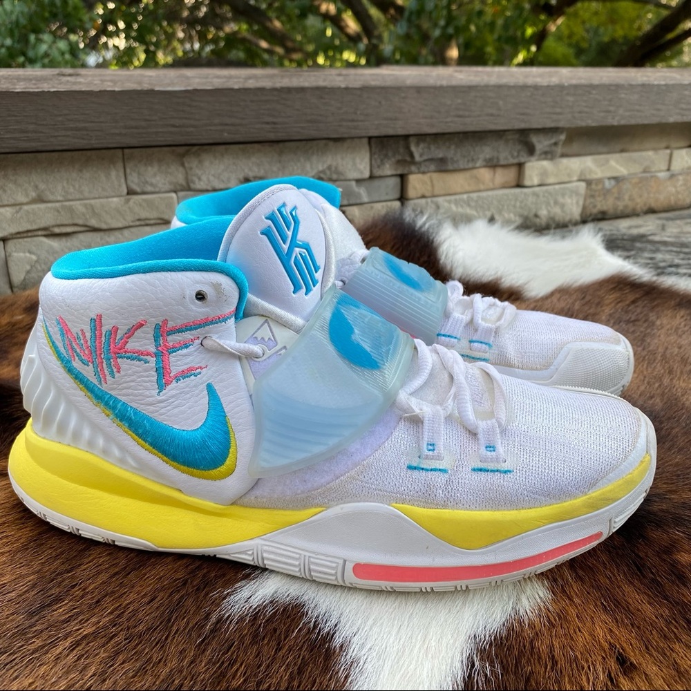 Nike Kyrie 6 Neon Graffiti South Beach Sneakers SZ 8/41